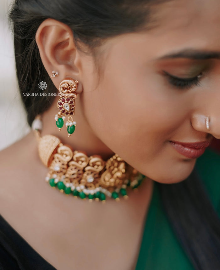 Bridal Nakshi Kemp Choker Set