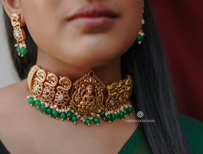 Bridal Nakshi Kemp Choker Set