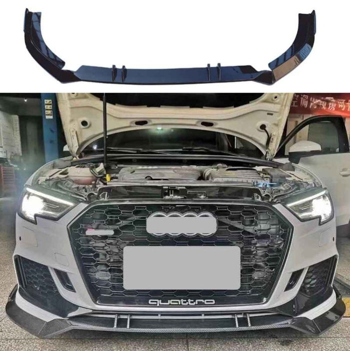 Car Craft Compatible With Audi A3 2017-2020 S3 Rs3 Front Bumper Lip Splitter Skirt Trim Gc A3-015/016 - CAR CRAFT INDIA