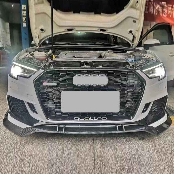 Car Craft Compatible With Audi A3 2017-2020 S3 Rs3 Front Bumper Lip Splitter Skirt Trim Gc A3-015/016 - CAR CRAFT INDIA