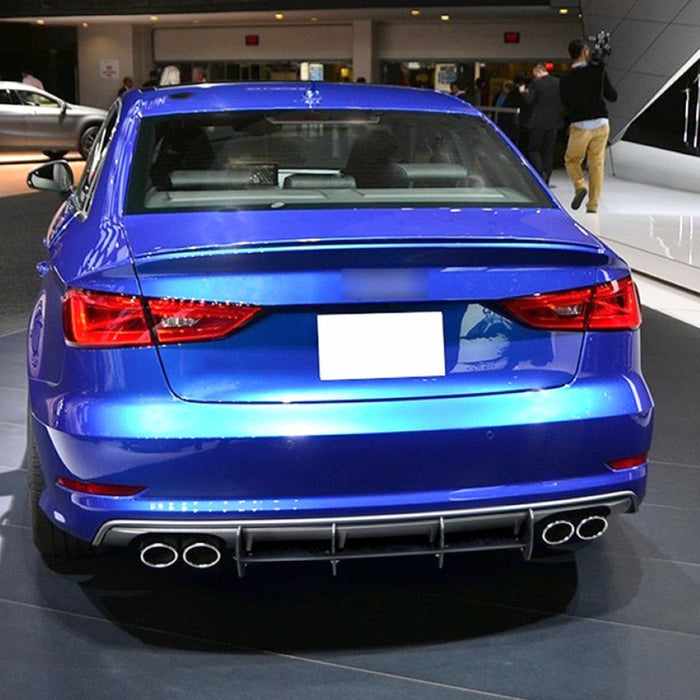 Car Craft Compatible With Audi A3 S3 8v 2013-2015 Rear Bumper Lip Skirt Splitter Diffuser CC-7131 - CAR CRAFT INDIA