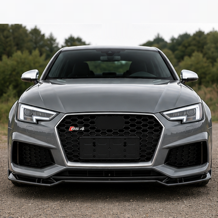 Car Craft Compatible With Audi A4 B9 2017-2020 Rs4 Front Bumper Lip Splitter Skirt Trim A4-023 024 GC CC-11117