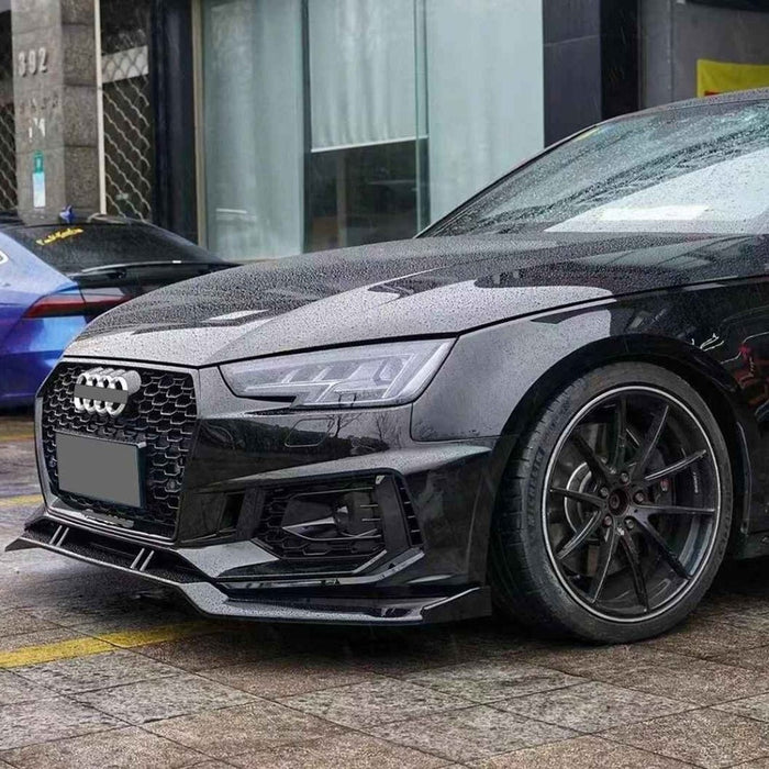 Car Craft Compatible With Audi A4 B9 2017-2020 Rs4 Front Bumper Lip Splitter Skirt Trim A4-023 024 GC CC-11117