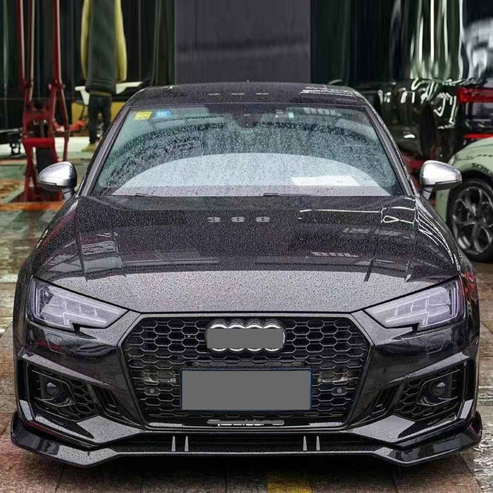 Car Craft Compatible With Audi A4 B9 2017-2020 Rs4 Front Bumper Lip Splitter Skirt Trim A4-021 022 Gc CC-11116