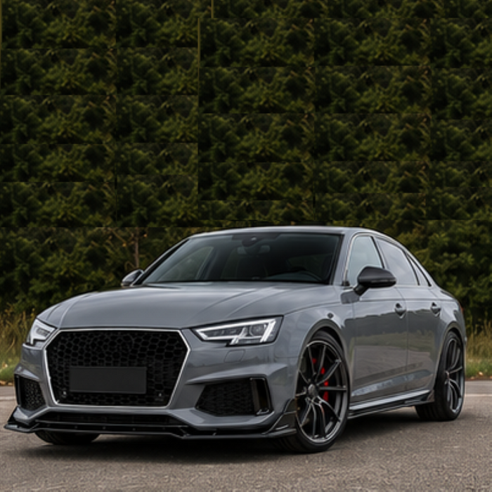 Car Craft Compatible With Audi A4 B9 2017-2020 Rs4 Front Bumper Lip Splitter Skirt Trim A4-023 024 GC CC-11117