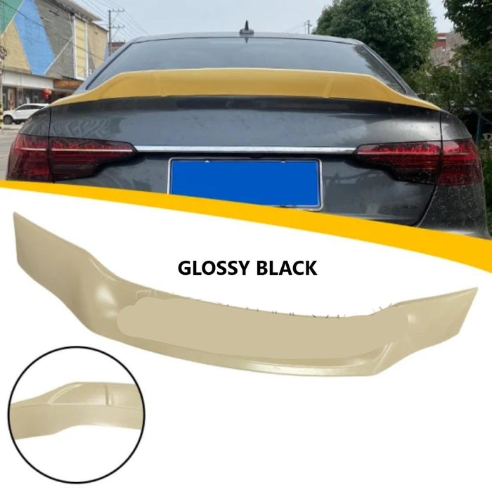 Car Craft Compatible with Audi A4 B9 2017-2022 Trunk Spoiler  R Glossy Black AR-ADI-038 - CAR CRAFT INDIA