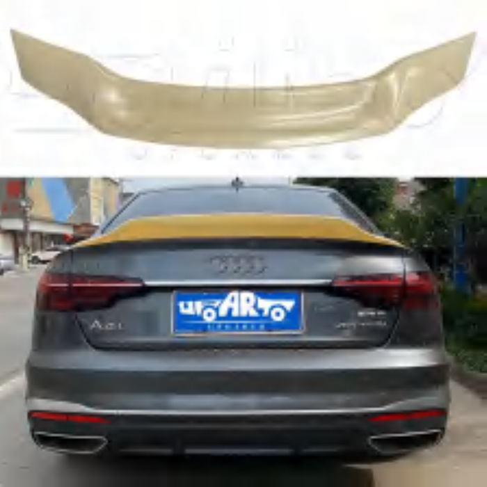 Car Craft Compatible with Audi A4 B9 2017-2022 Trunk Spoiler  R Glossy Black AR-ADI-038 - CAR CRAFT INDIA
