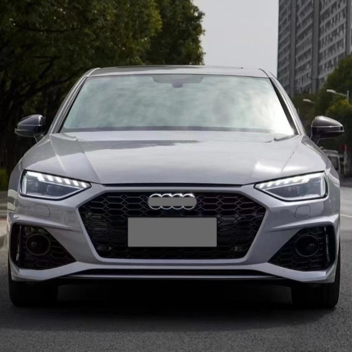 Car Craft Compatible With Audi A4 B9.5 2021+ Front Bumper Lip Splitter Skirt Trim For Rs4 Model A4-041/042 Gc CC-10833