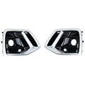 Car Craft Compatible With Audi Q5 Sq5 2021 Fog Lamp Light Grill Cover Frame Chrome With Hole CC-3330