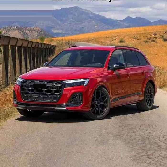 Car Craft Compatible With Audi Q7 2024+ Rsq7 Sq7 Front Fog Gril Trim Skirt Black Kit Q7-010 Gc CC-11219