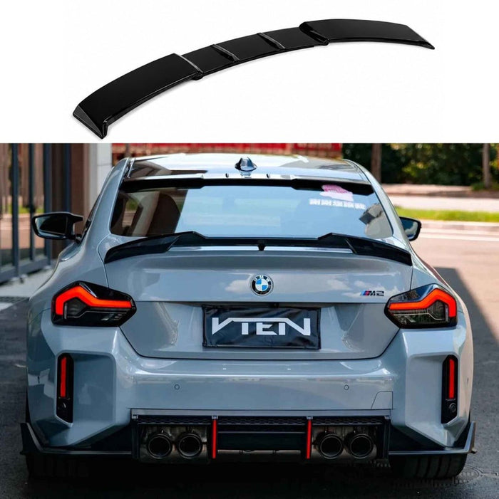 Car Craft Compatible With Bmw 2 Series G87 M2 2022-2026 Rear Trunk Wing Boot Lip Spoiler Trim Vten V Ten Style CC-10902