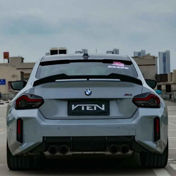 Car Craft Compatible With Bmw 2 Series G87 M2 2022-2026 Rear Trunk Wing Boot Lip Spoiler Trim Vten V Ten Style CC-10902