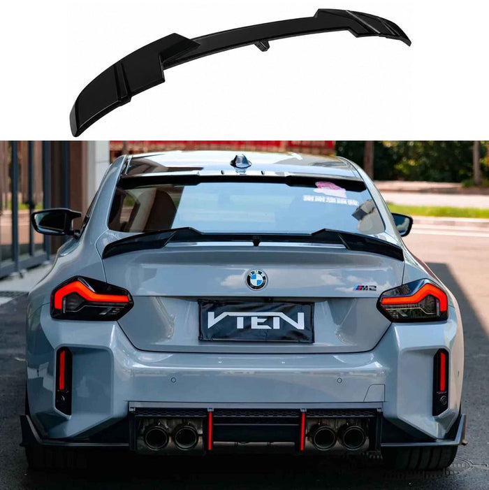 Car Craft Compatible With Bmw 2 Series G87 M2 2022-2026 Rear Wing Lip Roof Spoiler Trim Vten V Ten Style CC-10903