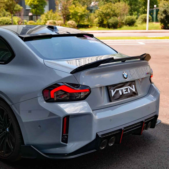 Car Craft Compatible With Bmw 2 Series G87 M2 2022-2026 Rear Wing Lip Roof Spoiler Trim Vten V Ten Style CC-10903