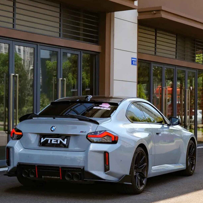 Car Craft Compatible With Bmw 2 Series G87 M2 2022-2026 Rear Wing Lip Roof Spoiler Trim Vten V Ten Style CC-10903