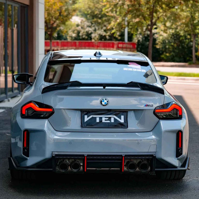 Car Craft Compatible With Bmw 2 Series G87 M2 2022-2026 Rear Wing Lip Roof Spoiler Trim Vten V Ten Style CC-10903