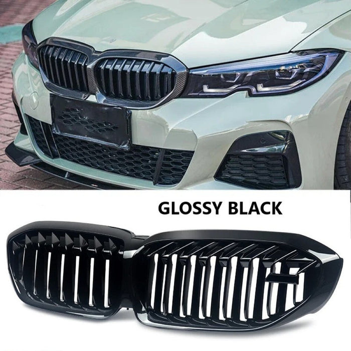 Car Craft Compatible With Bmw 3 Series G20 2019-2022 Upgrade Front Bumper Show Grill Glossy Black - CAR CRAFT INDIA