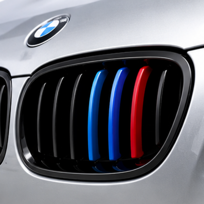 Car Craft Compatible With Bmw 5 Series E60 2004-2009 Front Bumper Show Grill Tri Color Single CC-3088