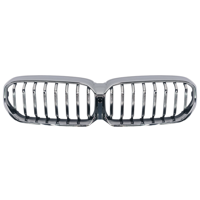 Car Craft Compatible With Bmw 5 Series G30 Lci 2021+ Front Bumper Show Grill Chrome Single Line G30/38-006 CC-3051