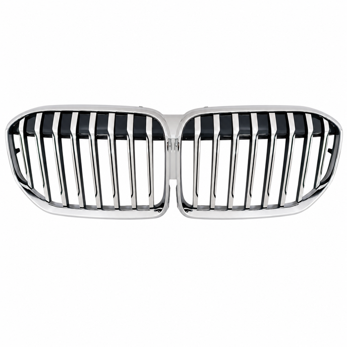 Car Craft Compatible With Bmw 7 Series G12 Lci 2019+ Front Bumper Show Grill Chrome CC-3097