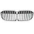 Car Craft Compatible With Bmw 7 Series G12 Lci 2019+ Front Bumper Show Grill Chrome CC-3097
