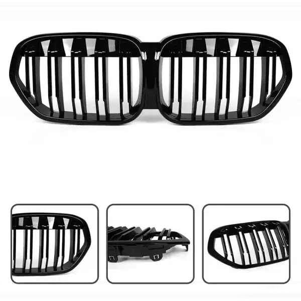 Car Craft Compatible With Bmw X1 F48 Lci 2019-2023 Front Bumper Grill Glossy Black CC-1663 - CAR CRAFT INDIA