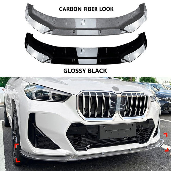 Car Craft Compatible With Bmw X1 U11 2023+ Front Bumper Lip Splitter Skirst Glossy Black Zst-522 Gb - CAR CRAFT INDIA
