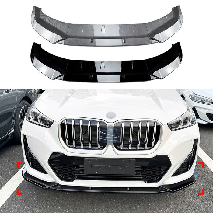Car Craft Compatible With Bmw X1 U11 2023+ Front Bumper Lip Splitter Skirst Glossy Black Zst-522 Gb - CAR CRAFT INDIA