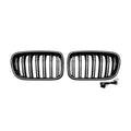 Car Craft Compatible With Bmw X3 F25 2011-2013 Front Bumper Show Gril Glossy Black Dual Line With Led Light ZST-1478 DUAL LED CC-11073