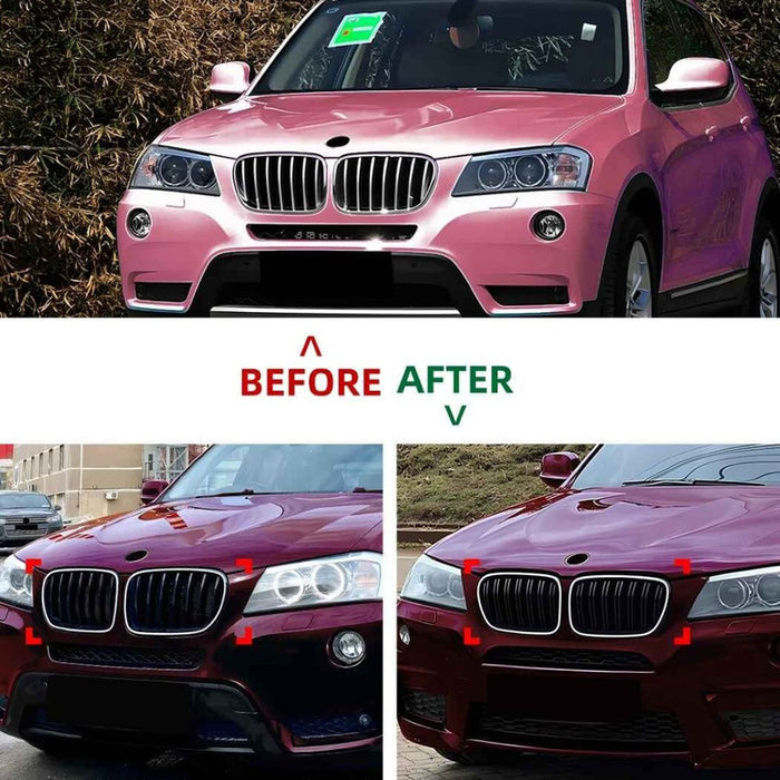 Car Craft Compatible With Bmw X3 F25 2011-2013 Front Bumper Show Gril Glossy Black Single Line With Led Light ZST-1478 SINGLE LED CC-11072
