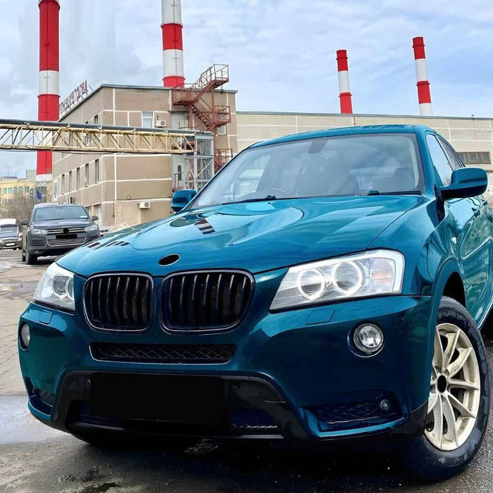 Car Craft Compatible With Bmw X3 F25 2011-2013 Front Bumper Show Gril Glossy Black Single Line ZST-1478 SINGLE CC-11070
