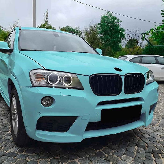 Car Craft Compatible With Bmw X3 F25 2011-2013 Front Bumper Show Gril Glossy Black Single Line ZST-1478 SINGLE CC-11070