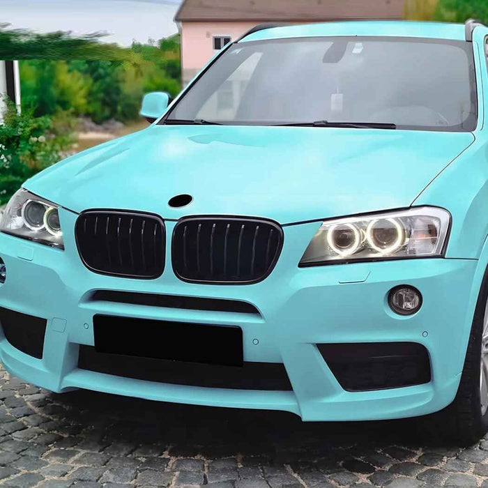 Car Craft Compatible With Bmw X3 F25 2011-2013 Front Bumper Show Gril Glossy Black Dual Line ZST-1478 DUAL CC-11071