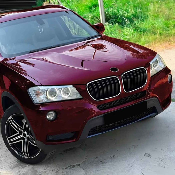 Car Craft Compatible With Bmw X3 F25 2011-2013 Front Bumper Show Gril Glossy Black Single Line With Led Light ZST-1478 SINGLE LED CC-11072