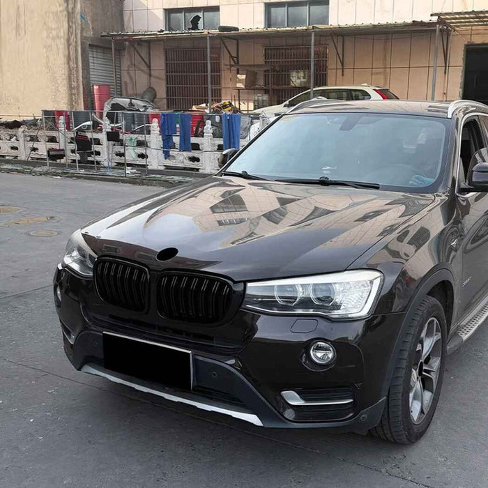 Car Craft Compatible With Bmw X3 F25 Lci 2014-2017 Front Bumper Show Gril Glossy Black Dual Line ZST-1479 DOUBLE LINE CC-11075