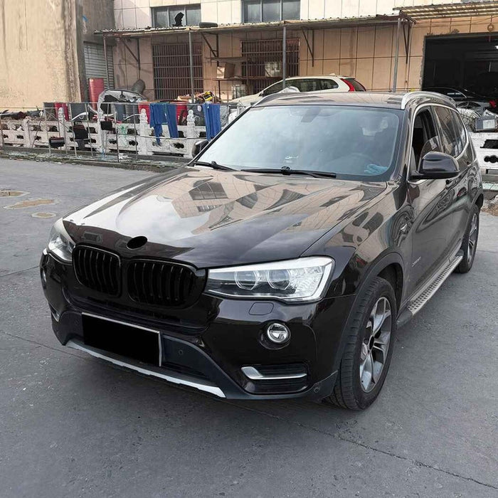 Car Craft Compatible With Bmw X3 F25 Lci 2014-2017 Front Bumper Show Gril Glossy Black Dual Line ZST-1479 DOUBLE LINE CC-11075