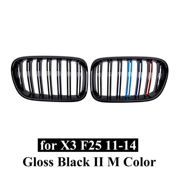 Car Craft Compatible With Bmw X3 X4 F25 F26 2010-2013 Front Bumper M Tri Colour Show Grill - CAR CRAFT INDIA