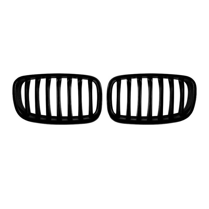 Car Craft Compatible With Bmw X5 E70 X6 E71 2006-2013 Front Bumper Show Gril Glossy Black Single Line ZST-1476 SINGLE CC-11082