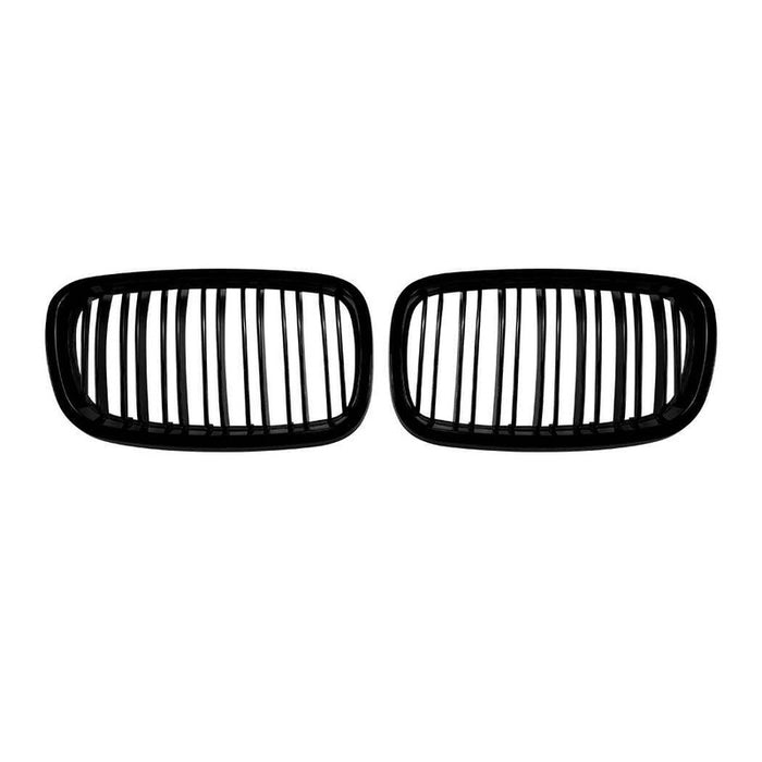 Car Craft Compatible With Bmw X5 E70 X6 E71 2006-2013 Front Bumper Show Gril Glossy Black Dual Line ZST-1476 DOUBLE CC-11083