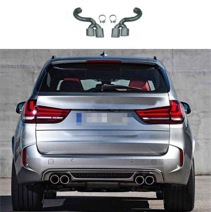Car Craft Compatible With Bmw X5 F15 2013-2018 Exhaust Tips Tail Pipe Midpipe Muffler With Clamp Gc CC-9341 - CAR CRAFT INDIA
