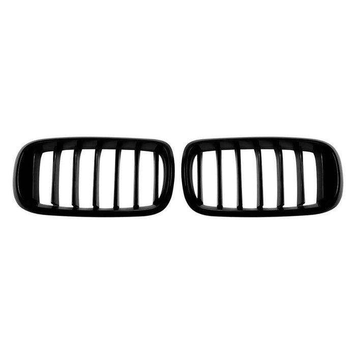 Car Craft Compatible With Bmw X5 F15 X6 F16 2014-2018 Front Bumper Show Gril Glossy Black Single Line ZST-1475 SINGLE CC-11078