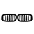 Car Craft Compatible With Bmw X5 F15 X6 F16 2014-2018 Front Bumper Show Gril Glossy Black Dual Line ZST-1475 DUAL CC-11079