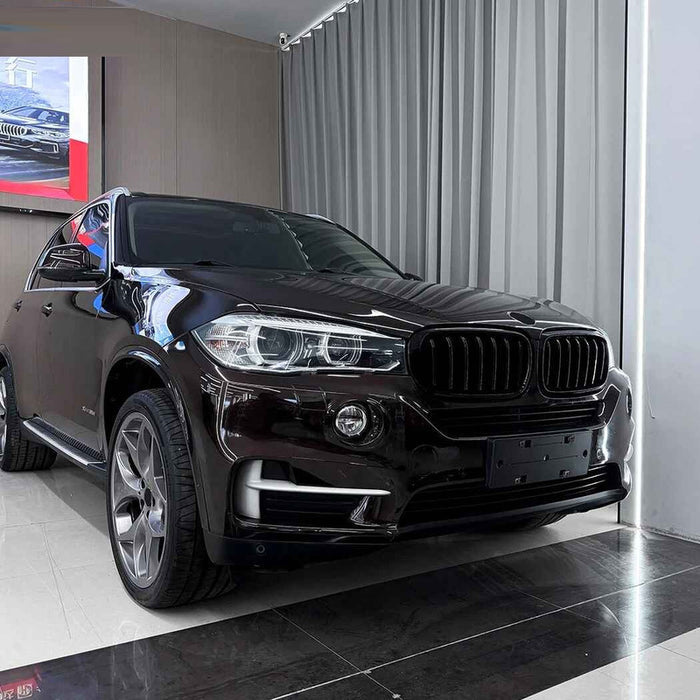 Car Craft Compatible With Bmw X5 F15 X6 F16 2014-2018 Front Bumper Show Gril Glossy Black Single Line ZST-1475 SINGLE CC-11078
