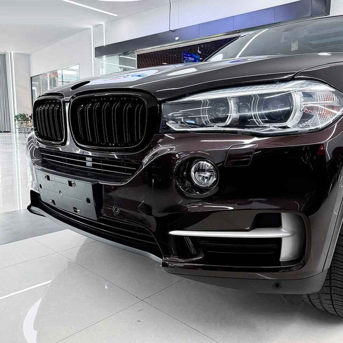 Car Craft Compatible With Bmw X5 F15 X6 F16 2014-2018 Front Bumper Show Gril Glossy Black Single Line ZST-1475 SINGLE CC-11078