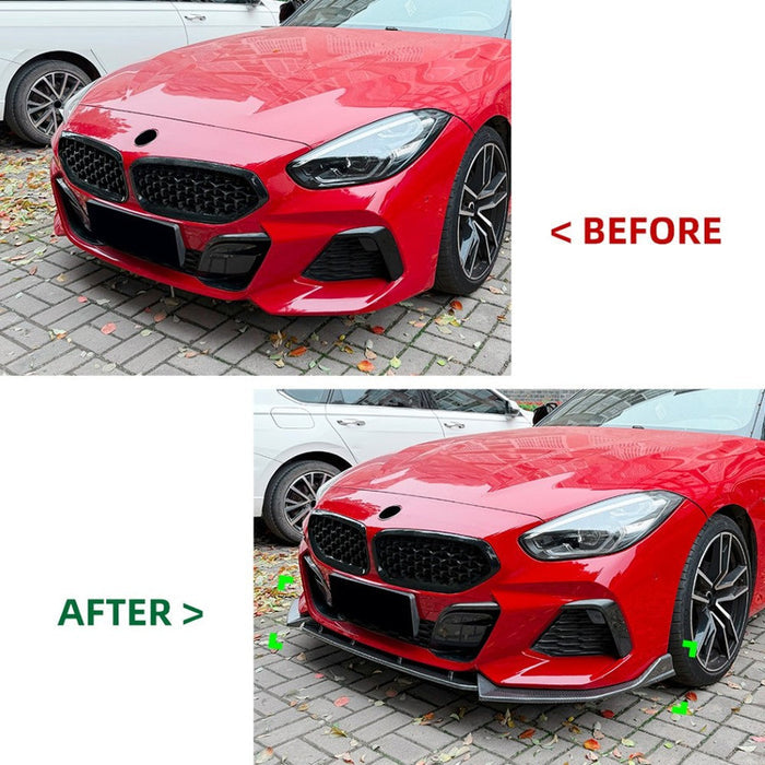 Car Craft Compatible With Bmw Z4 G29 2018-2026 Front Bumper Lip  Splitter Skirt Trim Zst-1550 Gb Glossy Black CC-10936
