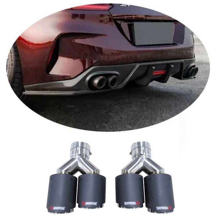Car Craft Compatible With Bmw Z4 G29 2019-2025 Rear Bumper Exhaust Tip Pipe Mufflers Nozzle - CAR CRAFT INDIA