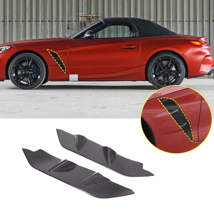 Car Craft Compatible With Bmw Z4 G29 2019-2025 Side Fender Vent Trim Splitter Real Carbon Fiber - CAR CRAFT INDIA