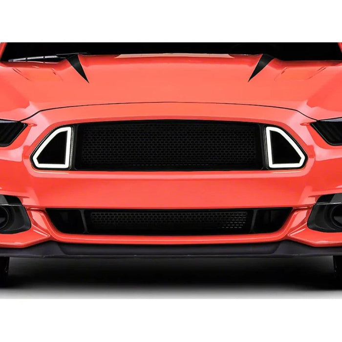 Car Craft Compatible With Ford Mustang 2015-2017 Front Bumper Show Illluminated Led Drl Mesh Grill CC-7967 - CAR CRAFT INDIA