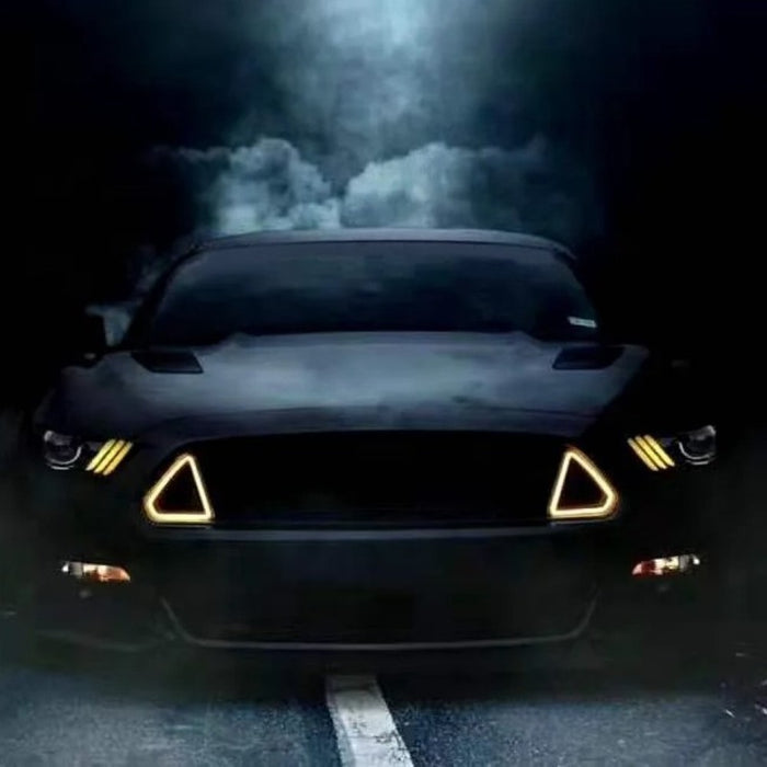 Car Craft Compatible With Ford Mustang 2015-2017 Front Bumper Show Illluminated Led Drl Mesh Grill CC-7967 - CAR CRAFT INDIA