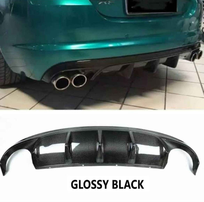 Car Craft Compatible With Jaguar Xf Xfr 2011-2016 Rear Bumper Lip Diffuser Glossy Black - CAR CRAFT INDIA